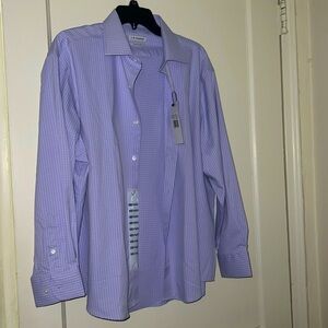 NWT JM Haggar purple dress shirt size: 17-171/2 32/33